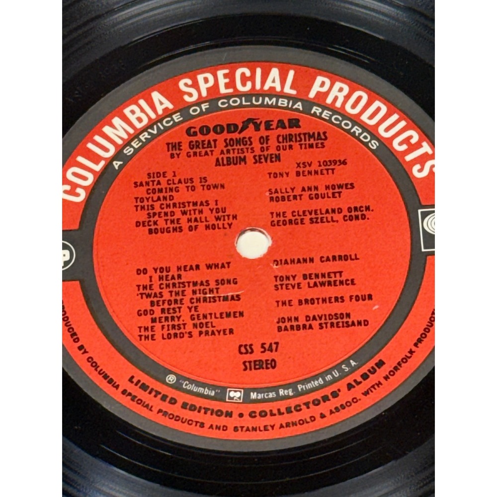 Great Songs of Christmas Album Seven Vinyl LP Goodyear Limited Edition CSS 547 - Picture 16 of 16